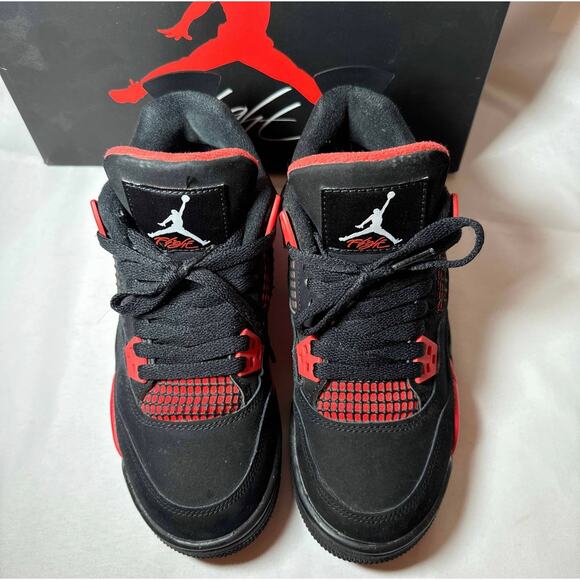 Size 5.5 - Nike Air Jordan 4 Retro GS Red Thunder Men\'s Shoes Ships Now main image 11
